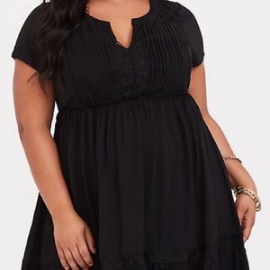 Torrid Black lace challis dress
